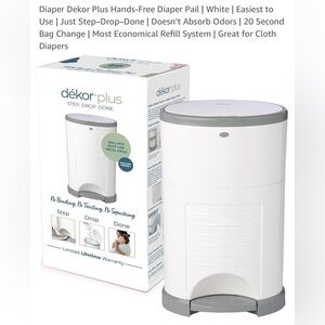 💕Diaper Dekor Plus Hands-Free Diaper Pail💕